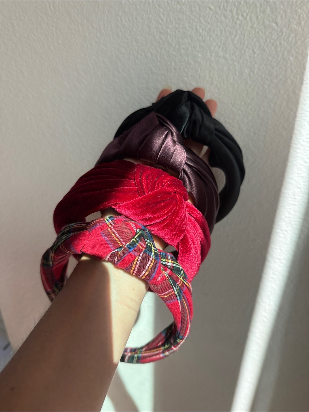 J. crew turban knot Winter/Holiday Headband Bundle - velvet, satin, plaid